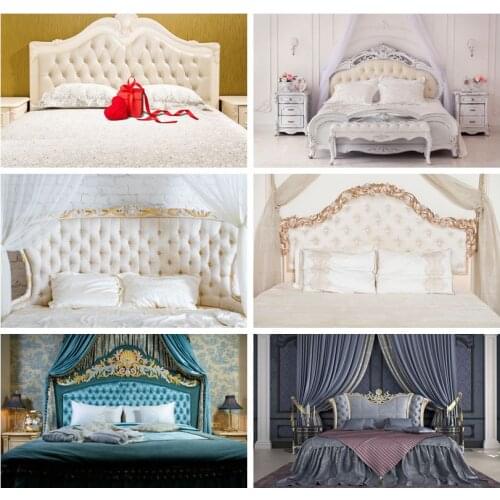 Laeacco Living Room Headboard Texture Bed Heart Gift Wooden Board Photo Backdrop Photo Background Photocall For Photo Studio