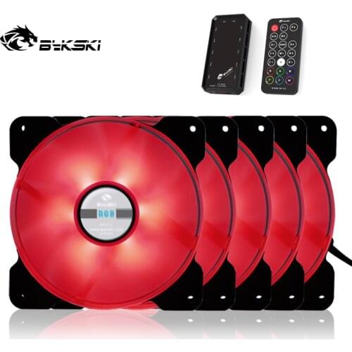 Bykski Water Cooling Radiator Fan Computer PC Case Fan 120mm Adjustable LED Light 12v RGB Controller Heatsink Cooler Mute