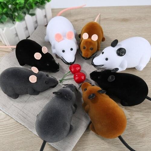 Funny New Black White Cat Mice Toy Free shipping Wireless RC Gray Rat Mice Toy Remote Control Mouse for Kids Toys Hot Selling