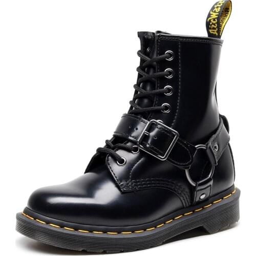 Retro Womens Martin Boots Womens Short Boots Winter Womens Leisure Men Motorcycle Boots Thick Platform Women Chelsea Boots