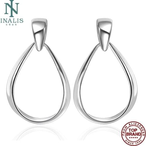 INALIS Water Drop Simple White Drop Earrings For Women Romantic Female Copper Earring Anniversary Fashion Jewelry On Sale