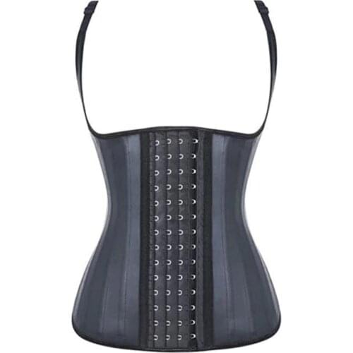 Burvogue Latex Waist Corset Women 25 Steel Boned Waist Cincher Corset Modeling Strap Waist Trainer Bustiers & Corsets Plus Size