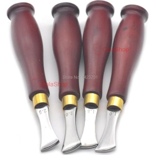 1 Pcs / Lot Leather Edge Creaser Tool Stainless Steel Polished Finish Press Edge Marking Creaser Leather DIY Tool Wood Handle