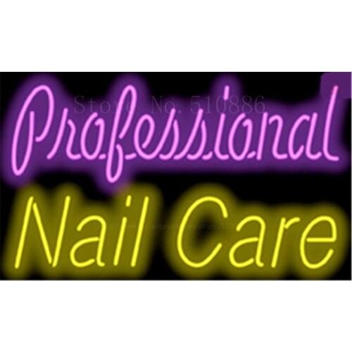 17*14" Professional Nail Care NEON SIGN REAL GLASS BEER BAR PUB LIGHT SIGNS store display Restaurant shop Advertising Lights