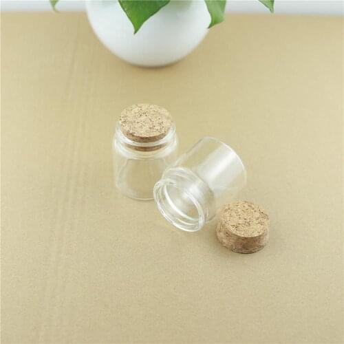 24pcs/lot 47*50mm 50ml Glass Bottles With Cork Spicy Storage Jar Bottle Containers Glass spice storage Jars Vials DIY Craft