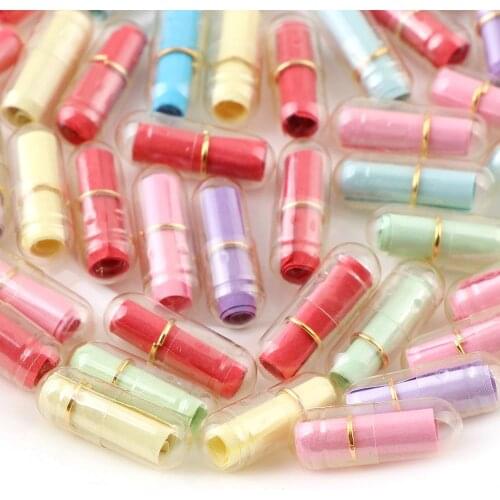 50pcs Mini Cute Pill Expression Message Capsule Party Favors Baby Shower Girlfriend Letter Lucky Bottle Surprised Gift Wedding