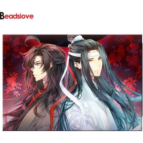 5d Diy Diamond Painting Mo Dao Zu Shi Figure Wei Wuxian Anime Cross Stitch 3D Diamond Mosaic Full Square Drill Resin Home Decor