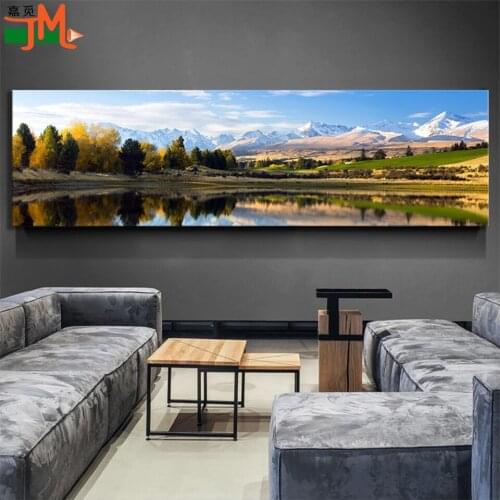 New Zealand Hatton Hill South Island Canterbury Region Secret Lake Diamond Painting Full Round Square 5D DIY Diamond Embroidery