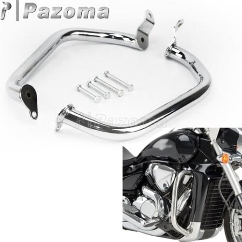 Chrome Motorbike Highway Engine Guard Crash Bars Set For SUZUKI Boulevard M109R 2006-2012 Frame Bumper Protection 32mm Tube