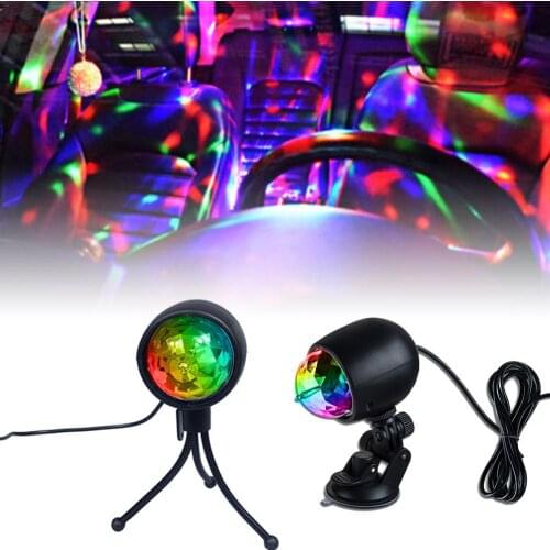 Car Auto Lamp USB Light DJ RGB Colorful Mini Music Sound Light For Car Room Dance Parties Holiday Party Birthday Bar Decoration