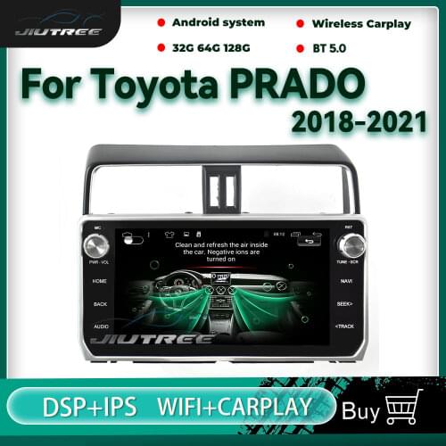 Android system radio interface for Toyota Prado 2018 2019 auto video player stereo GPS navigation multimedia DVD player