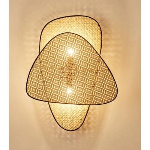 Retro Bamboo Wall Light Led Headboard Bedroom Wardrobes/ Cabinets or Closets Staircase Lighting for Home Lusters Luminaires Lof