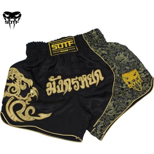 MMA boxing sports fitness Tiger Muay Thai Fitness breathable MMA boxing shorts fist pants running fights cheap mma shorts sanda