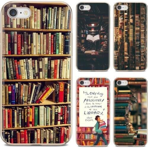 Silicone Case Housing For Samsung Galaxy Note 3 4 5 8 9 S3 S4 S5 Mini S6 S7 Edge S8 S9 S10 Plus books Library Bookshelf Quotes