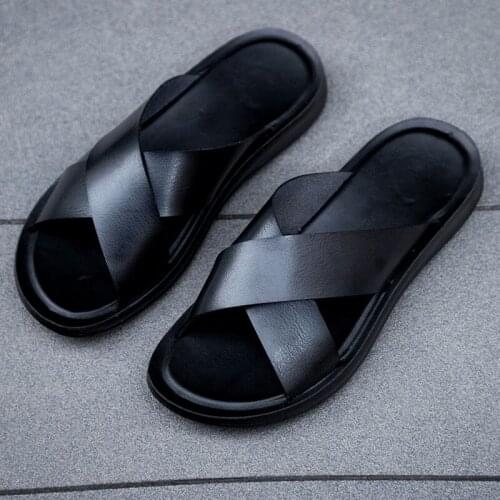 Comemore Men's Leather Sandals