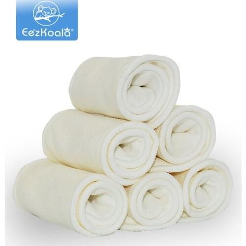 EezKoala Christmas Cloth Diaper Insert 4 layers Bamboo Cotton Baby washable Nappy for Cloth Diaper Cover. Reusable Pocket Diaper