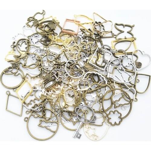 Hot sale Hollow out mixed pendant bracelet necklace pendant handmade jewelry wholesale making DIY jewelry accessories