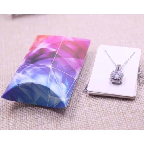 5x4cm Earring/Necklace Card 8x5x2cm Pillow Box Hot Match Fashion Design Kraft Display Jewelry Useful Paperboard Package Custom