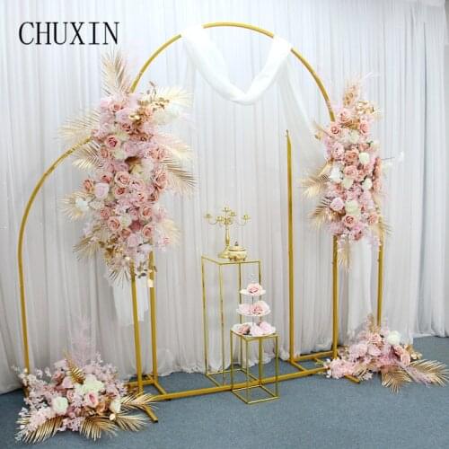 Round Arc Wrought Iron Wedding Arch Floral Arrangement Stage Decor Stand Birthday Party Background Flower Stand Ornaments Props