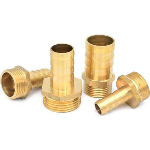 Brass Pipe Fitting 4mm 6mm 8mm 10mm 12mm 19mm Hose Barb Tail 1/8" 1/4" 1/2" 3/8" BSP Male Connector Joint Copper Coupler Adapter