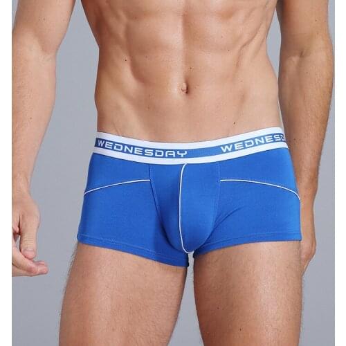 Men Underwear Solid Color U Convex Underpants Bamboo Fiber Shorts Breathable Sweat-absorbent Mid-waist Male Boxer Briefs