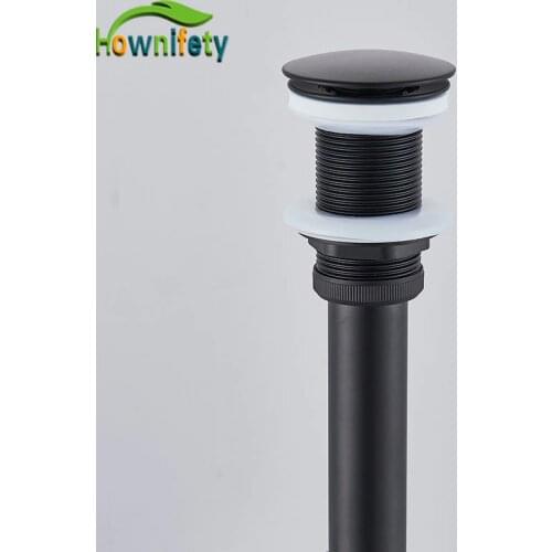 Wholesale And Retail Matte Black Finish Pop Up Drain Bath Strainer Drain With or not Overflow Kitchen Sink Accessories