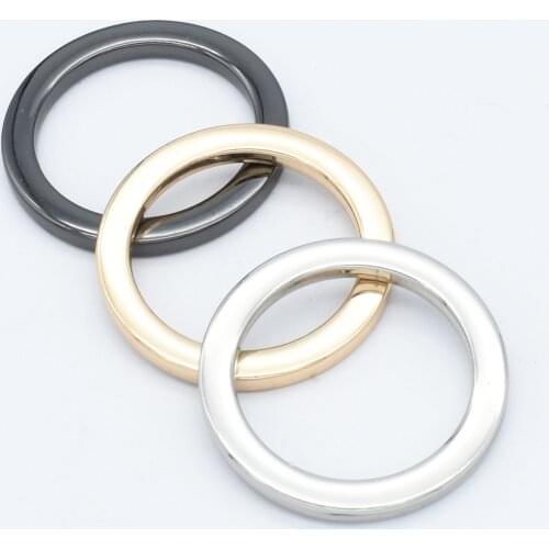 32mm Gunmetal Gold Sliver Flat O rings Metal O Buckle Belt Strap Buckle Webbing O Ring Handbag Bag Buckle Purse Buckles