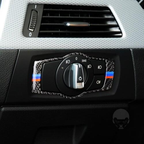 It Is Suitable For BMW 2005-2012 3 Series The Carbon Fiber E90 E92 E93 Modified 320i 325i Decorative Frame Of Headlamp Switch