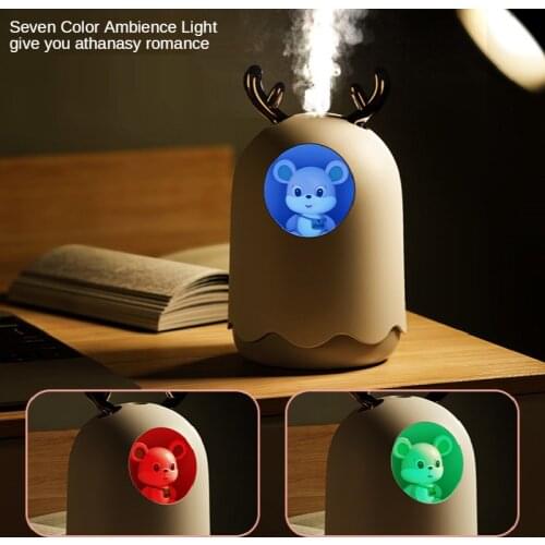 Popular cute pet mute humidifier creative office desktop romantic aroma diffuser household usb emollient companion