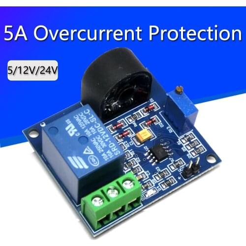 5A Overcurrent Protection Relay Module AC Current Detection Board 12V/5V/24V Relay ZMCT103C Current Transformer