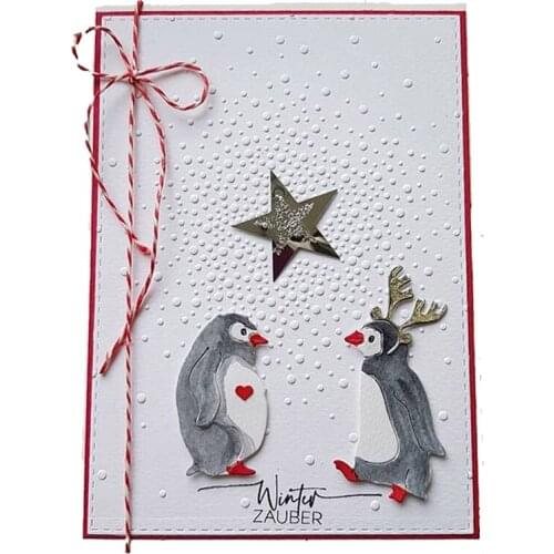 Christmas Penguin Sled Gifts Metal Cutting Dies Scrapbooking Card Album Making DIY Crafts Stencil Supplies New 2020