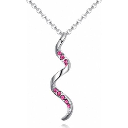 TRACYSWING 3Colors Real Rose Gold Color Austrian Crystals Sweater pendant necklace for women monkey style #TW132024