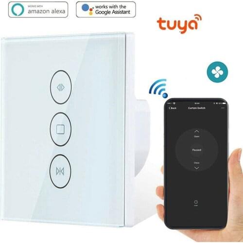 Tuya Smart Life WiFi Wall Switch For Fans Light Electric Motorized Remote Control Support Google Smart Home Alexa Voice Control