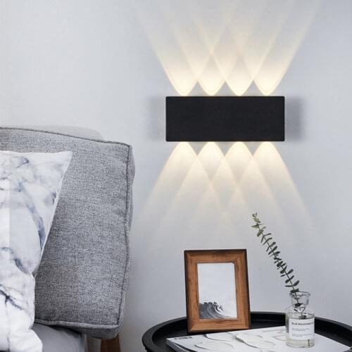 LED 6W 8W 10W 12W Outdoor Decorative Waterproof Wall Lamp Indoor Frosted Black Garden Porch Corridor Aluminum Wall Lamp LP41