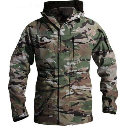 UK US Army Clothes Men Tactical Jackets Windbreaker Waterproof Military Uniform Male Field Hooded Coats Autumn Winter