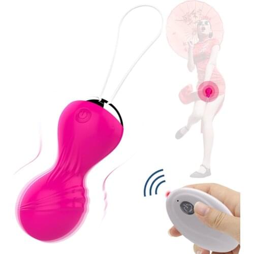Vibrating Egg Exercise Tighten Vaginal Kegel Balls Wireless Remote Ben Wa Ball Vibrator Geisha Ball Simulator Sex Toys for Women