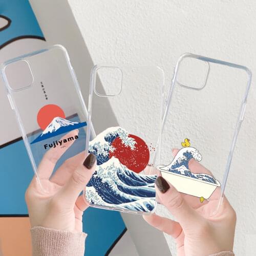 The Wave of kanagawa For Samsung Galaxy A52 A32 A72 S20 FE S9 S10 S21 Ultra Plus A51 A71 A21S A10 A12 A20E A50 A70 A31 TPU Case