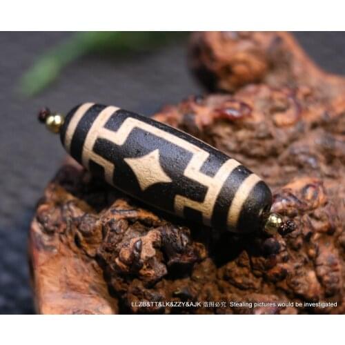 Magic Power Tibetan Old Agate star dZi Bead Amulet Pendant 41MMs Timestown