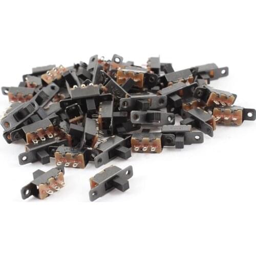 Top quality 55 Pcs 3 Terminals PCB Mount 2 Position 1P2T Mini Slide Switch