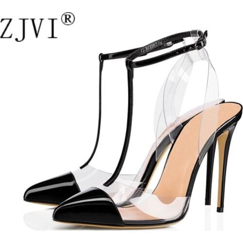 2020 New Arrived Woman Patent Leather Ankle Boots For Women Summer Thin High Heels Boots Sandal Ladies Pointed Toe Shoes Sandals