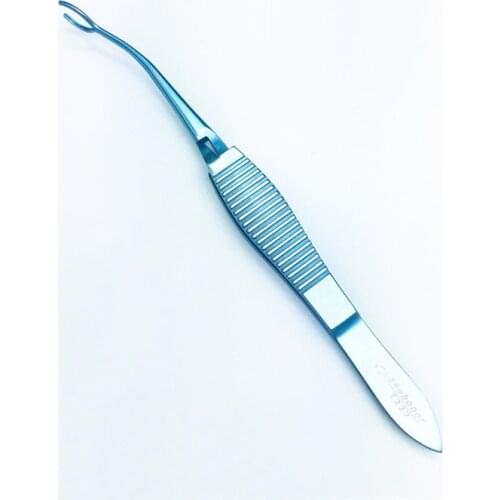 1pc Titanium landers vitrectomy lens forceps 115mm Ophthalmic microsurgery instrument