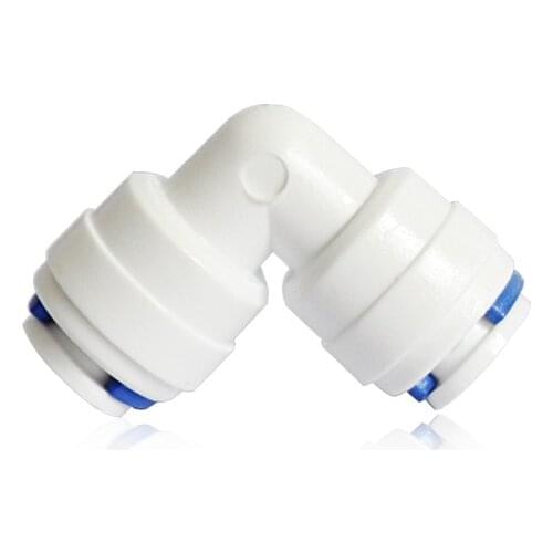 10 Pcs 1/4" OD Hose Quick Connection Pipe Elbow Union Connector RO Water Reverse Osmosis Aquarium System Connector Fitting