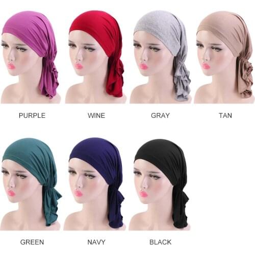10pcs/lot Cotton Chemo Cap for Women Soft Comfortable Hair Loss Cancer Wear Headwrap Ladies Hair Loss Breathable Hat Bandanas
