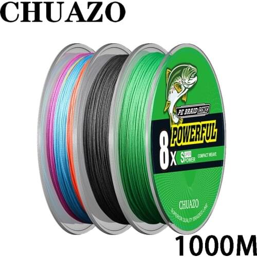 1000Mx8 PE Soft Wear Resistant Deep Sea Fishing Marine Fishing Line Japanese Floating Yellow Blue Black 0.52MM Fishing Gear