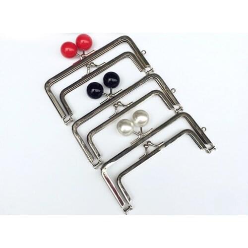 12cm square women double layer coin bag making metal clasp purse frame set 10pcs/set
