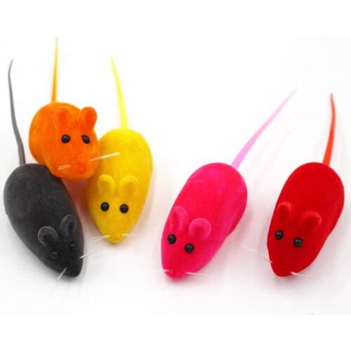 20pcs Funny Cat Toy Sounding Plush Rubber Cat Mouse Funny Play The Plush Rubber Mouse Pet Cat Realistic Sound Toys Accessories