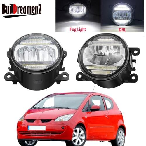 2in1 Function Car LED Fog Light Assembly Daytime Running Lamp DRL 30W 8000LM H11 12V For Mitsubishi Colt Hatchback 2004-2012
