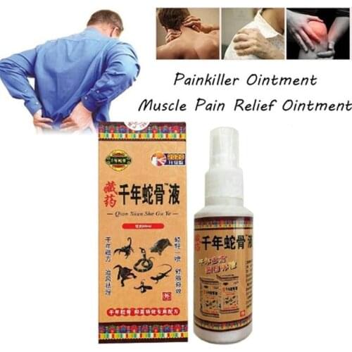 80ml/bottle King Cobra Venom Sciatica Pain Relief Relieving Hyperosteogeny Treatment Essential Oil Pain Spray