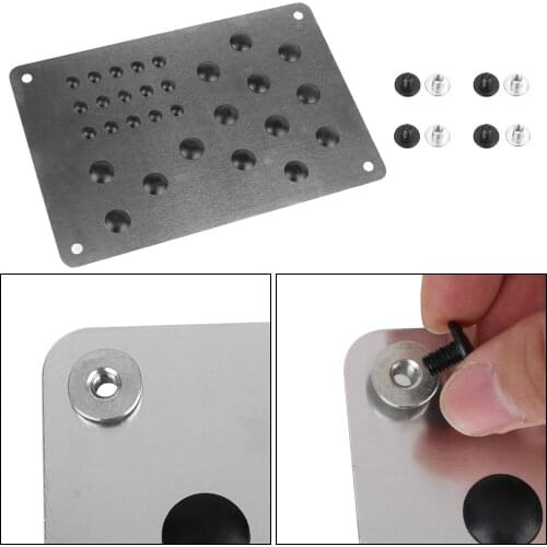 Auto Alloy Plate Non-slip Carpet Patch Interior Accessories Foot Heel Scuff Plate Car Floor Mat Universal Anti-skid Pad