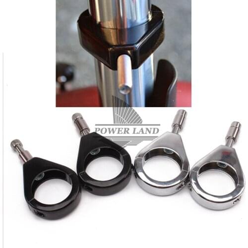 Free Shipping 2pcs Chrome Black Turn Signal Mount Bracket 41mm Fork Relocation Clamp Indicator Mounting Brackets For Harley